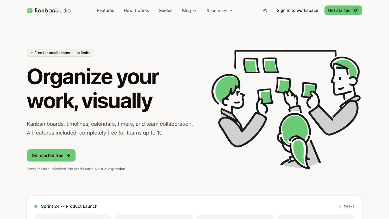 Kanban Studio homepage