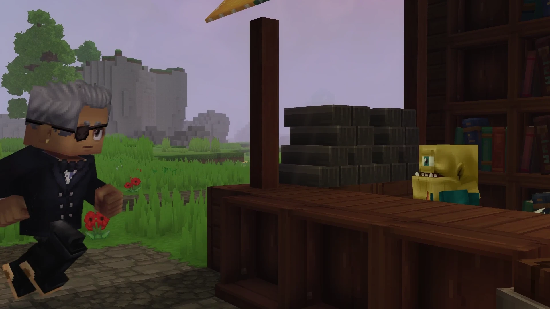 An Evertrail player visiting the Hytale parcel broker