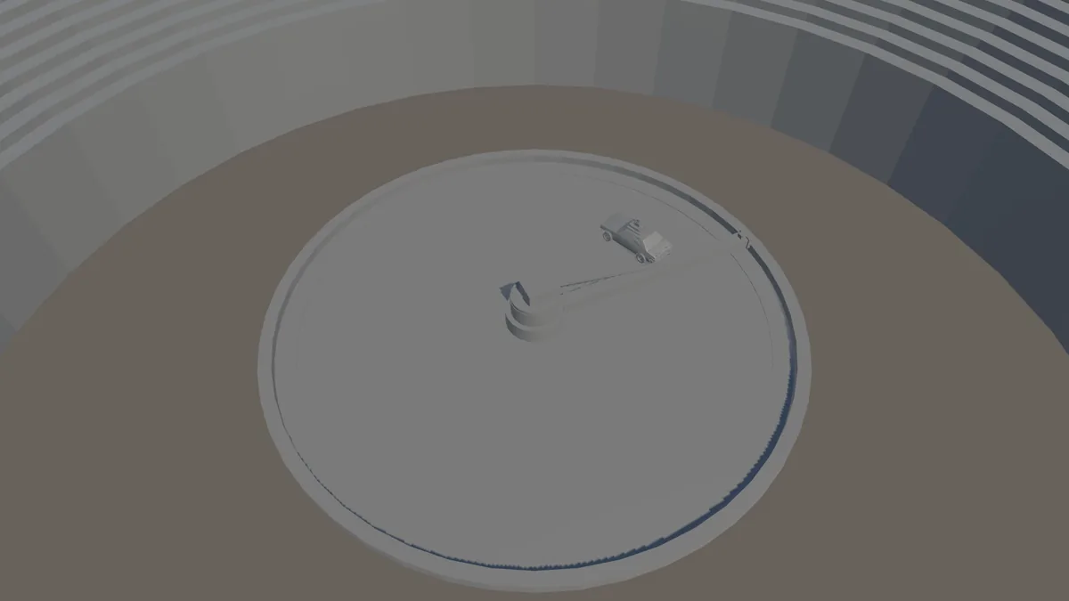 Sweeper with Unity's default grey material