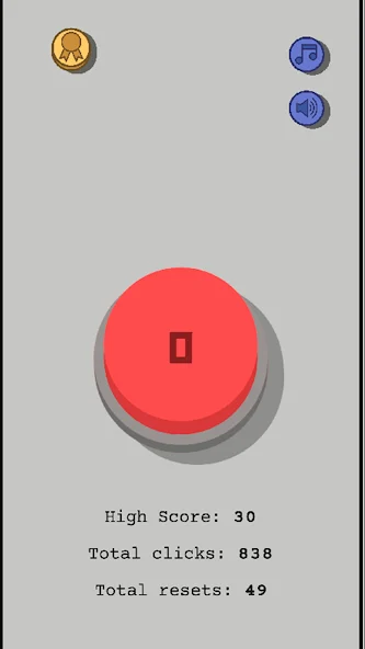 Main Red Button game screen