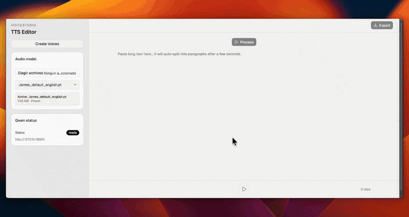 VoiceStudio demo GIF